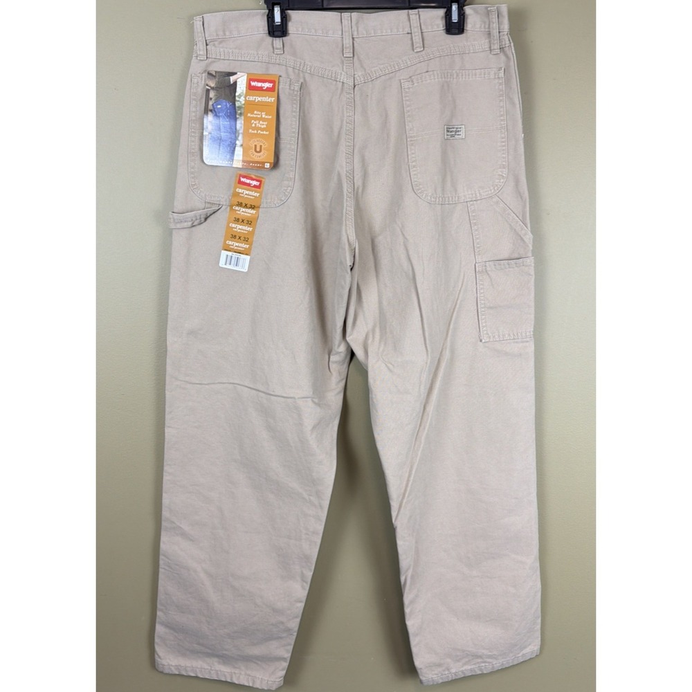 Wrangler Carpenter Mens Work Pant W38 L32 Tan Khaki Utility Skater 94LSWGK Loose
